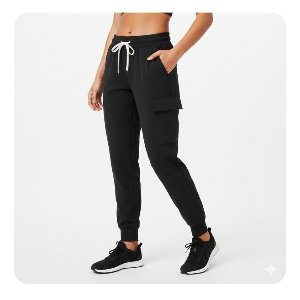 Lululemon Black Dance Studio Mid-Rise Jogger Cargo Pants Womens Size 6 Athletic